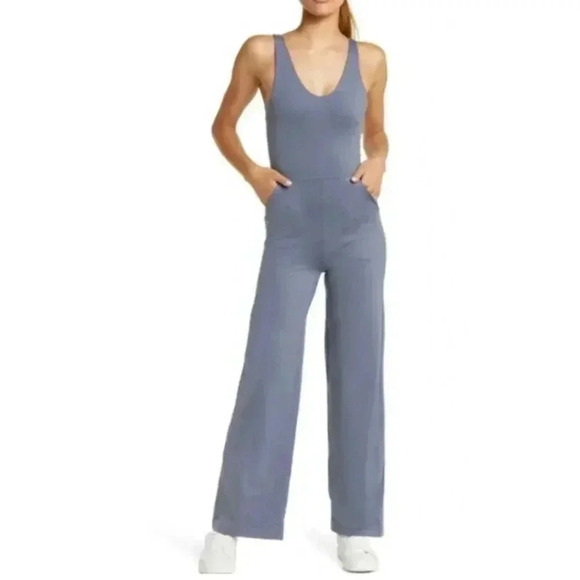 NWT Zella Wide Leg Bodysuit Jumpsuit size Small - Picture 1 of 7